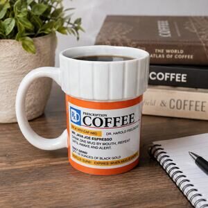 ⚕️☕Coffee Lovers Mug RX Prescription 💊Pill Bottle Gift Pharmacist Doctor Nurse
